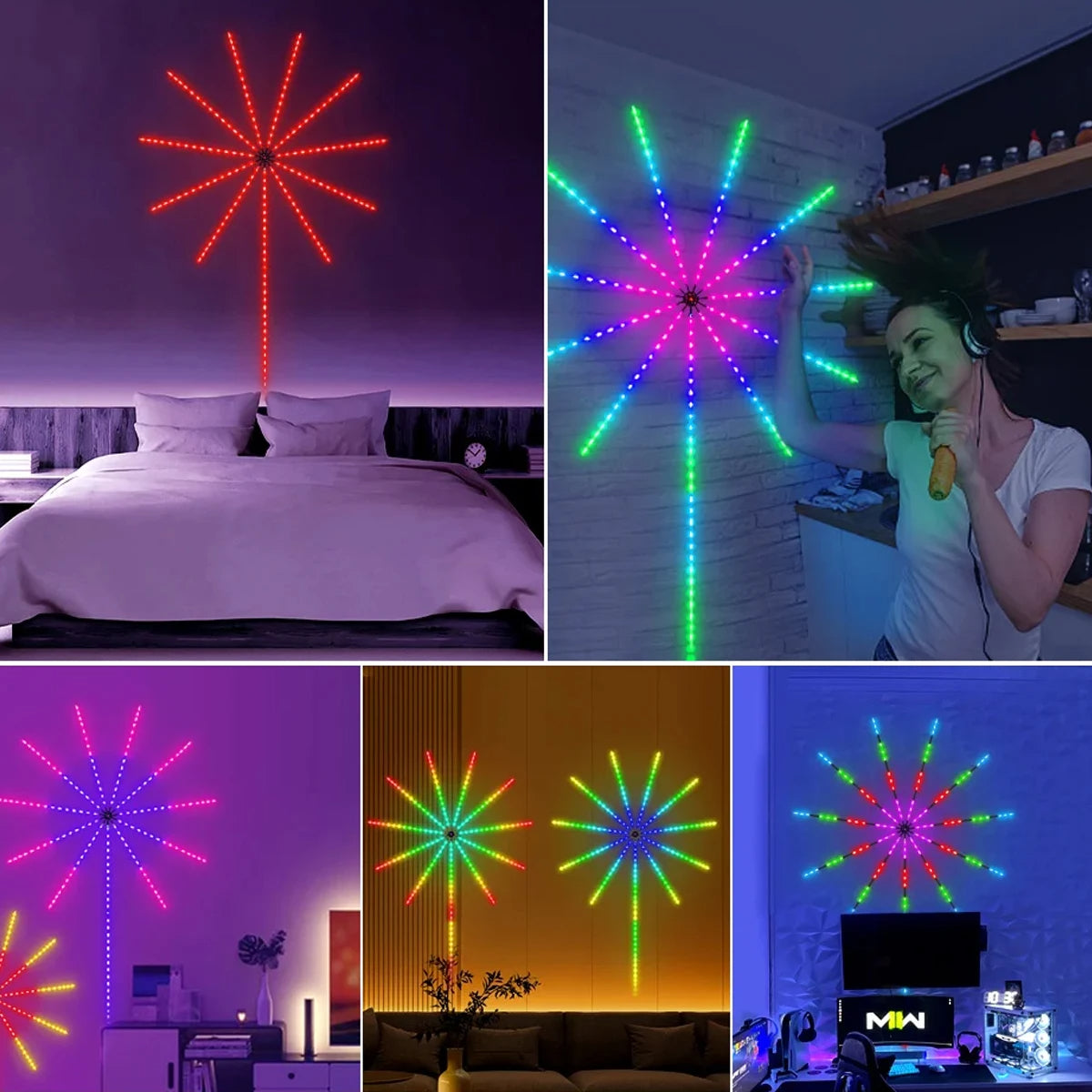 LED مصباح الالعاب النارية